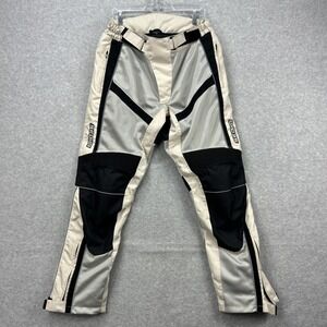 Sedici Motorcycle Pants Mens 34 Black Tan‎ Armored Knee Pads Mesh Biker Racing